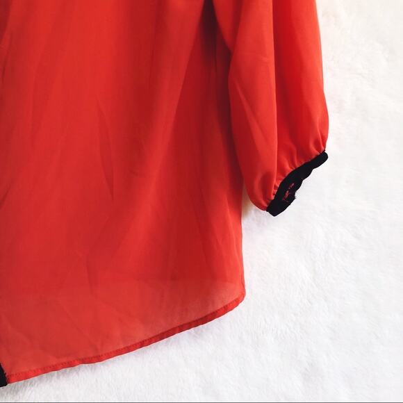 Blue Rain Coral and Blue Button Long Sleeve Top - Picture 3 of 8